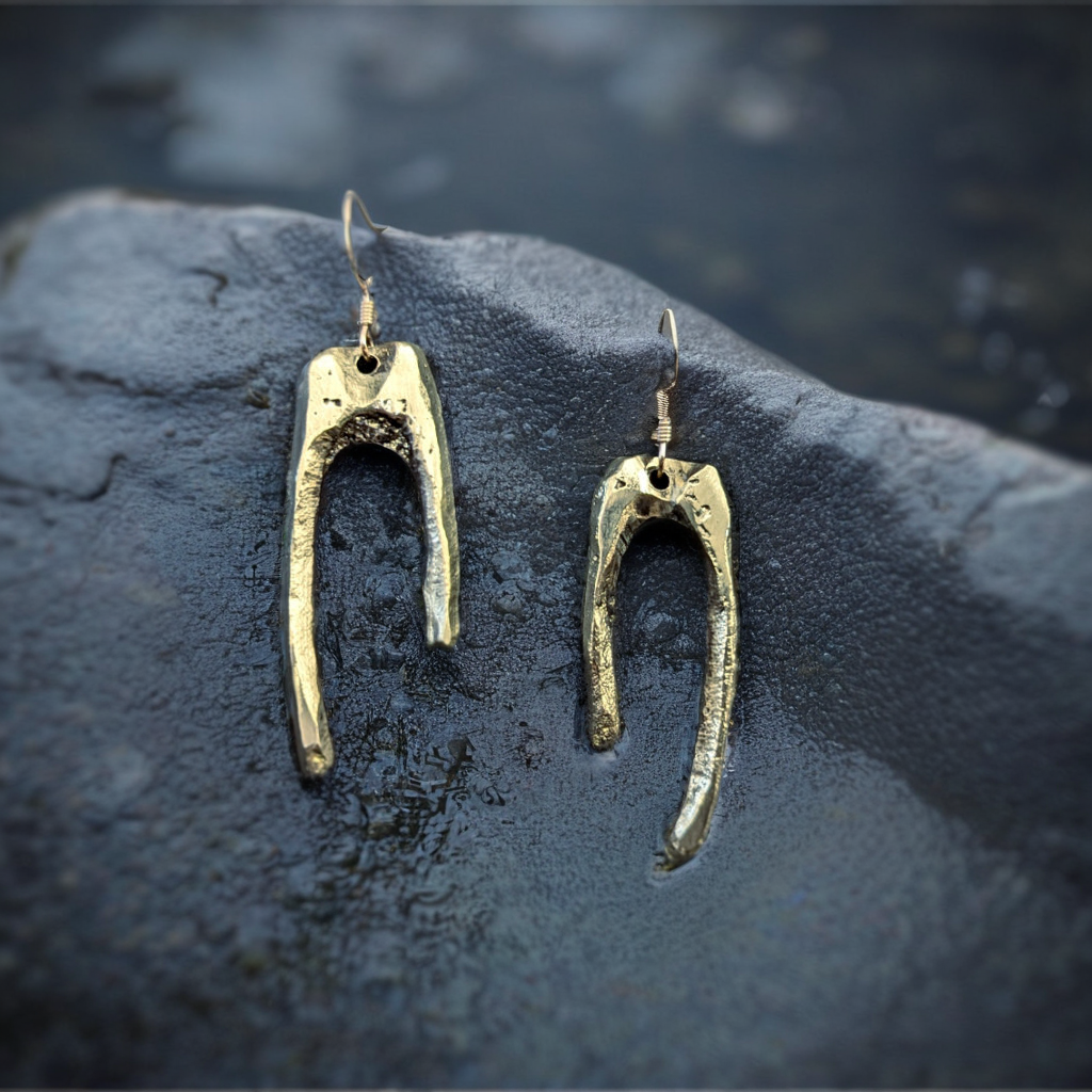 Boucles d'oreilles en laiton "broken" (Lt_67_01)
