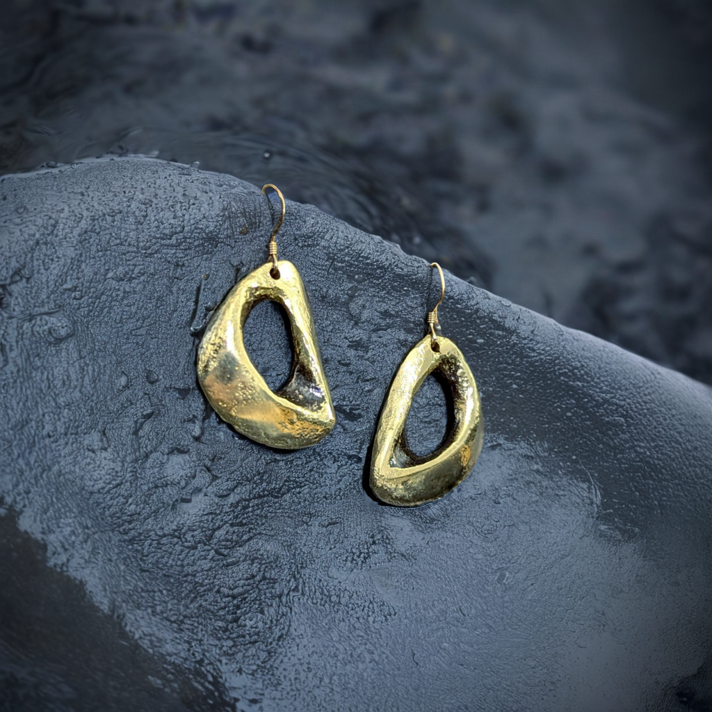 Boucles d'oreilles laiton "shells" (Lt_67_03)