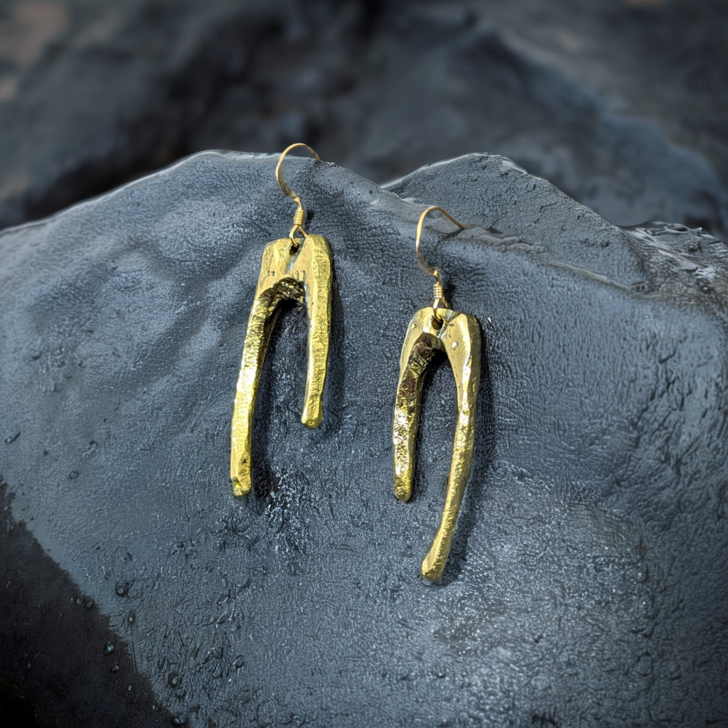 Boucles d'oreilles en laiton "broken" (Lt_67_01)