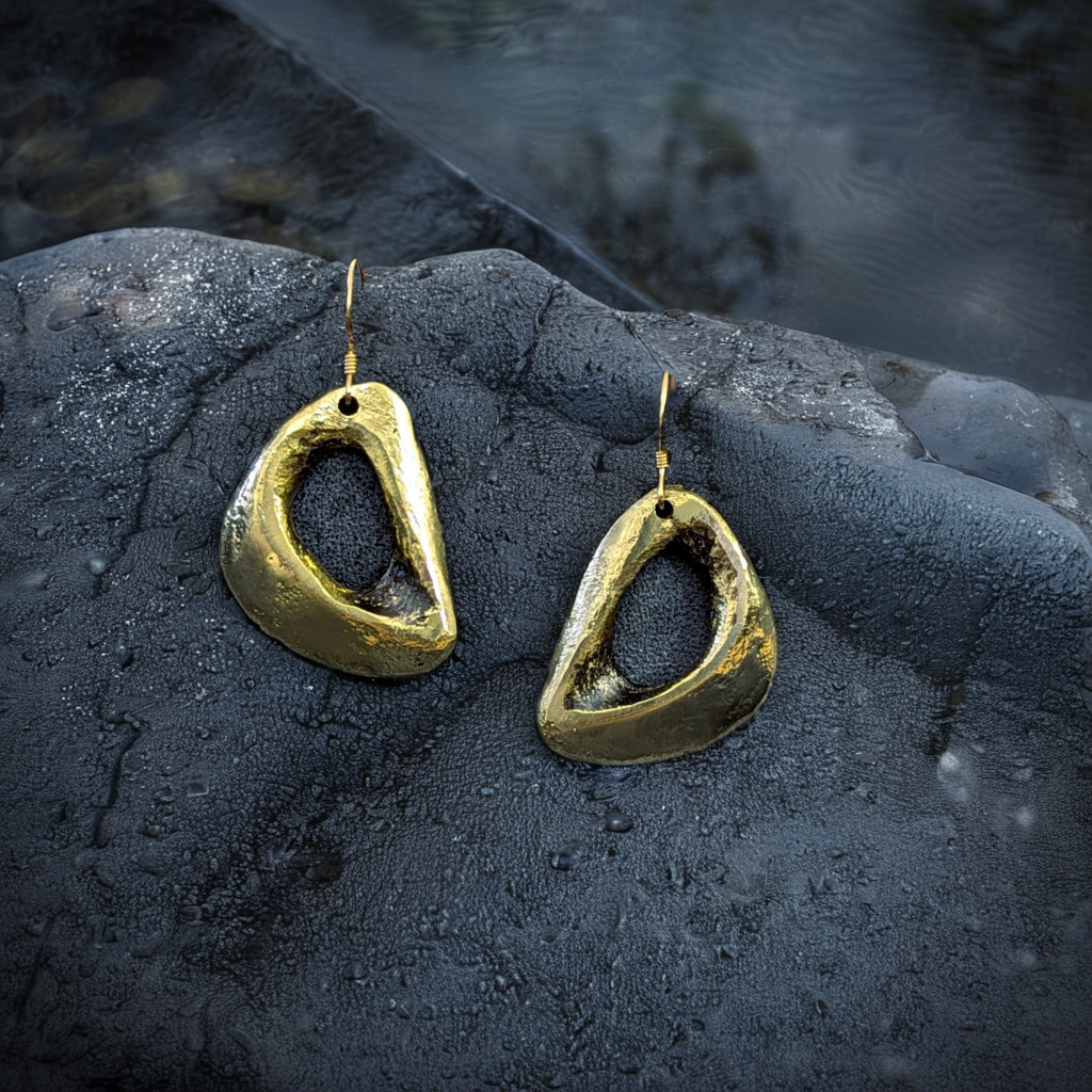 Boucles d'oreilles laiton "shells" (Lt_67_03)