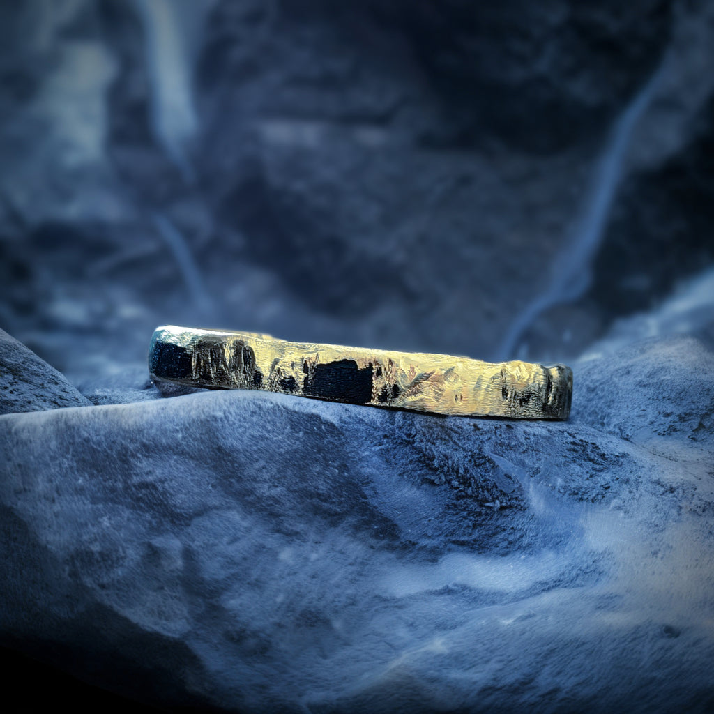 Bracelet laiton patine noire.