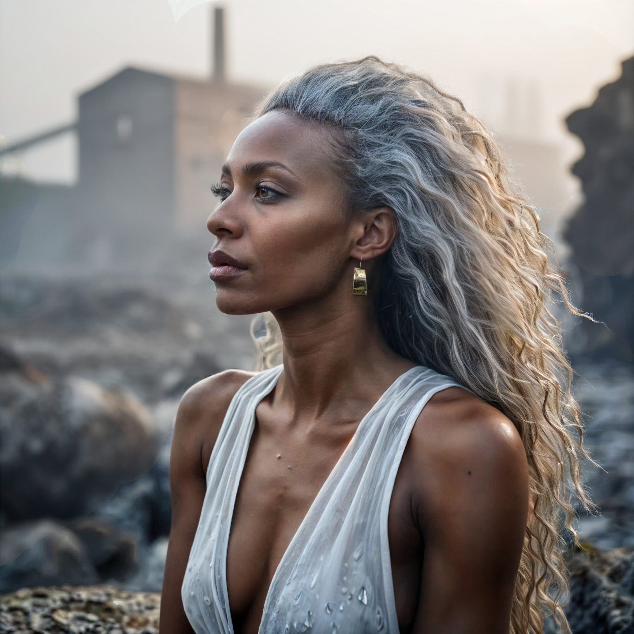 Boucles d'oreilles en Laiton à texture érodée. Fabrication artisanale. Pièce unique. Bijoux fabriqués en Corse par Fabien Martinet.