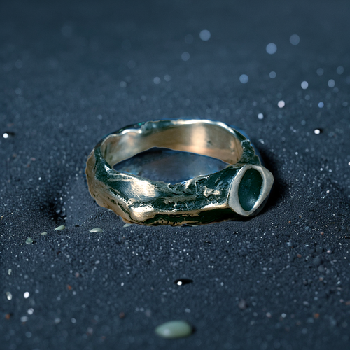 Bagues Argent massif 925/1000 à texture érodée. Fabrication artisanale. Pièce unique. Bijoux fabriqués sur commande en Corse par Fabien Martinet. 
