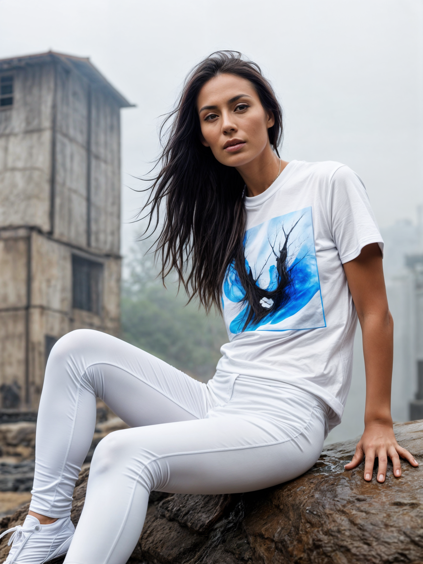 T-shirt femme en coton biologique "Gutai 03"