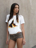 T-shirts homme/femme imprimés sérigraphiés à Ajaccio avec mes visuels exclusifs « naufrage ». 100 % coton bio, 30 exemplaires max par design.