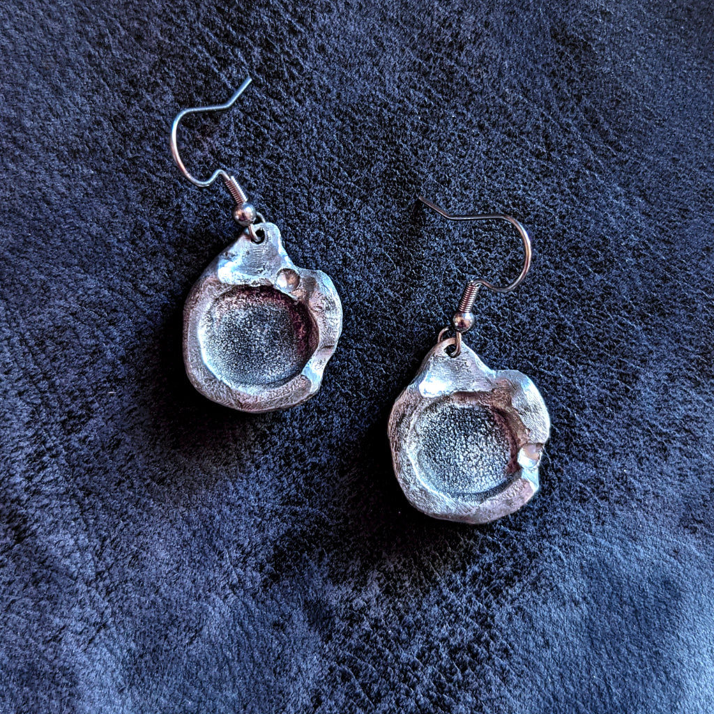 Boucles d'oreilles étain "Moon" (Sn_bo_02)