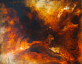 Œuvre unique 92 × 73 cm : « Naufragé » – encre, acrylique, pastel sur lin. Châssis clef, vernis UV.  Prêt à accrocher. Certificat signé, livraison 48 h France.